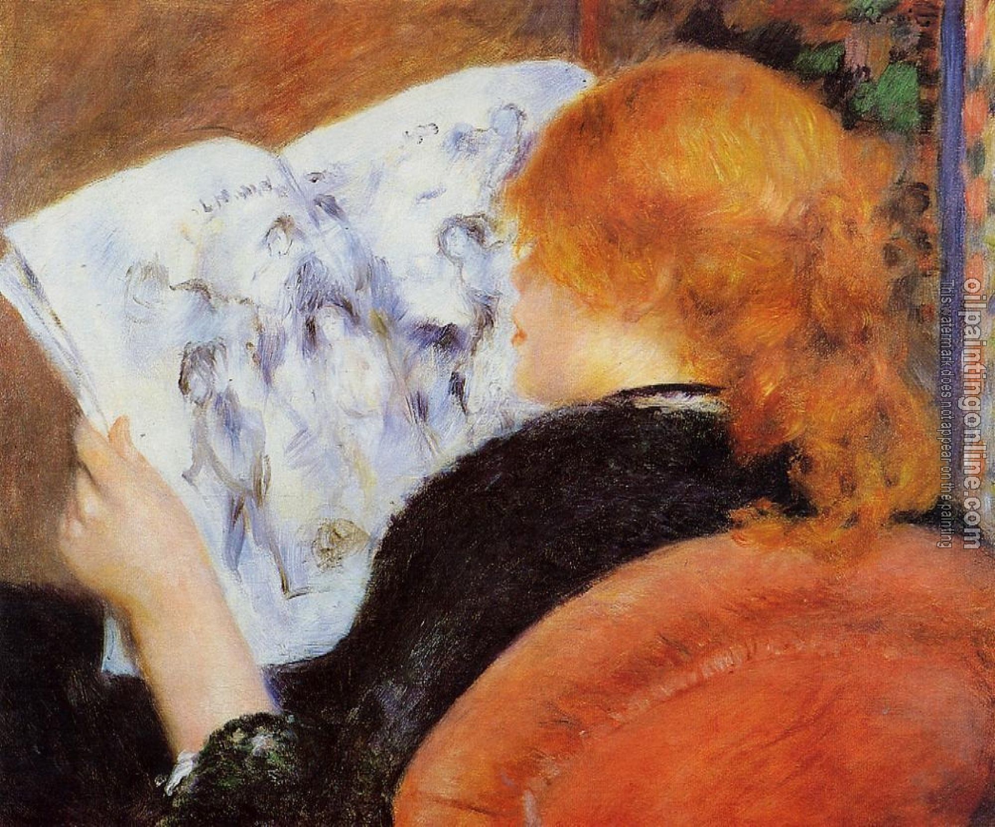 Renoir, Pierre Auguste - Young Woman Reading an Illustrated Journal